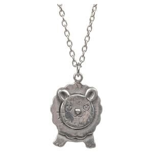 Shag Wear Womens Pewter Spirit Animal Silver Pendant Necklace - Lion NEW